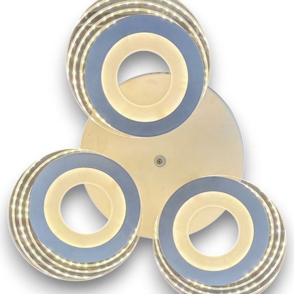 Lustra Led Cercuri 70W Cu 3 Brate 3 Culori+Ir 470 X 85Mm