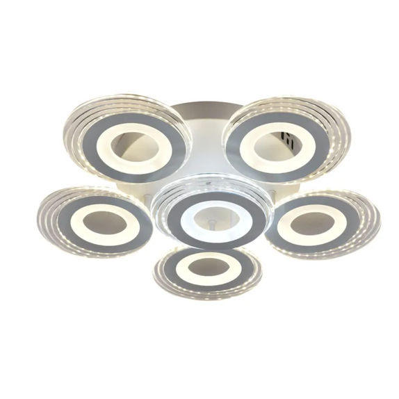 Lustra LED Living 6 Brate 150W – Telecomanda IR, 3 Temperaturi de Culoare, 55cm
