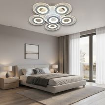 Lustra LED Living 6 Brate 150W – Telecomanda IR, 3 Temperaturi de Culoare, 55cm