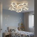 Lustra LED Forma Stea 5 Brate 110W – Dimabila, Telecomanda IR, 3 Temperaturi
