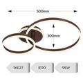Lustra Led cercuri 95w/5100lm cu Telecomanda 300+500mm