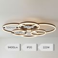 Lustra Led moderna Dimabila 222w/9400lm cu Telecomanda 300*2+400*2+500*2mm