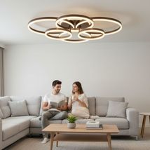 Lustra Led moderna Dimabila 222w/9400lm cu Telecomanda 300*2+400*2+500*2mm