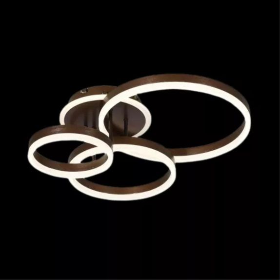 Lustra LED Living Suspendata 122W – 5900lm, Telecomanda, 3 Cercuri Concentrice