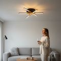 Lustra LED Aplicata 50W – Lumina Reglabila 3000K-6500K, Telecomanda IR, 60cm