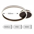 Lustra LED Dormitor Dimabila 100W – 5500lm, Telecomanda, 3 Temperaturi, 50cm
