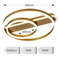 Plafoniera LED Aurie Dimabila 100W – 6000lm, Telecomanda, 2 Cercuri, 30+50cm