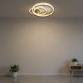 Lustra LED Dormitor Cercuri 122W – 5900lm, Telecomanda, 2 Cercuri Concentrice