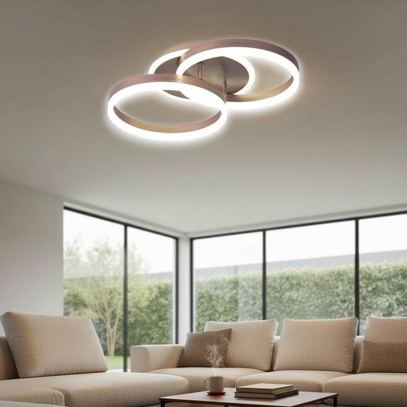 Lustra led 64W cu doua brate si telecomanda 3000/4000/6500K