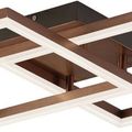 Lustra led cafenie 80W cu doua brate si telecomanda 3000/4000/6500K