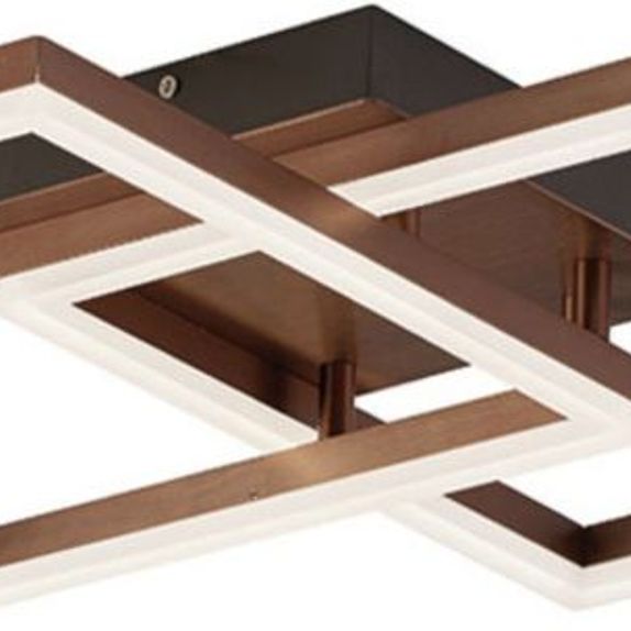 Lustra led cafenie 80W cu doua brate si telecomanda 3000/4000/6500K