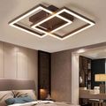 Lustra led cafenie 80W cu doua brate si telecomanda 3000/4000/6500K