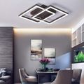 Lustra led cafenie 80W cu doua brate si telecomanda 3000/4000/6500K