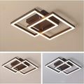 Lustra led cafenie 80W cu doua brate si telecomanda 3000/4000/6500K