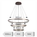 Lustra Led Pe Cablu Ajustabila 158W/5100Lm/3000K/4000K/6500K + Ir 400Mm X 600Mm X 800Mm