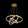 Lustra LED Suspendata Aluminiu 150W – 9800lm, Telecomanda, 3 Cercuri Ajustabile