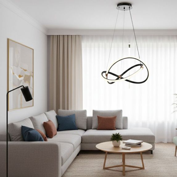 Lustra LED Ajustabila Living 82W – 4200lm, 3 Temperaturi Reglabile, 50cm