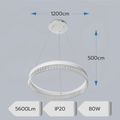 Lustra led 3 culori cu telecomanda 80W 500x1200mm