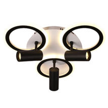 Plafoniera LED Neagra 65W cu Spot si Telecomanda – 3 Temperaturi de Culoare