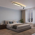 Plafoniera led neagra 85W cu spot si telecomanda,trei brate 3000/4000/6500K