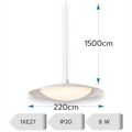 Lustra led alba 8W/750LM3000K-6500K