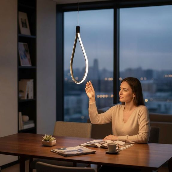 Candelabru led 24W negru 3000K/4000K/6400K