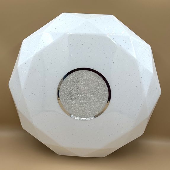 Plafoniera LED diamant cu inel decorativ, Ø400, 24W, 1680Lm, 6500K