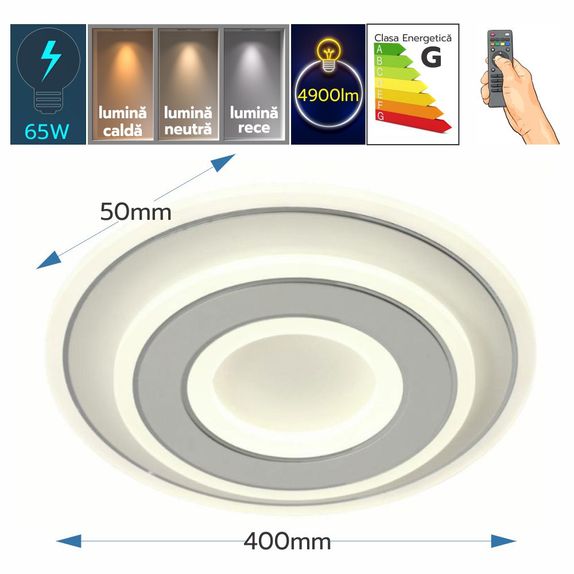 Plafoniera led 65W/4900LM 3000K/4000K/6500 400x50mm