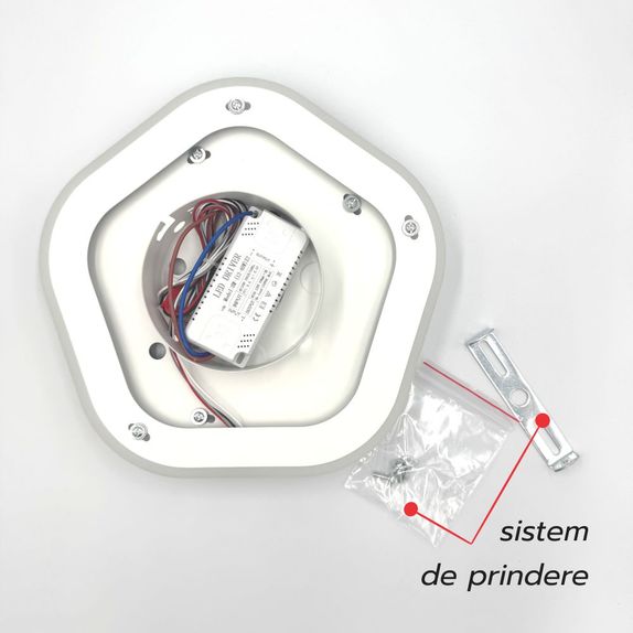 Plafoniera LED High-Lumen 57W, 4200lm, Lumina Reglabila, Design Cubist