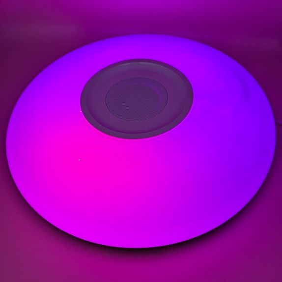 Plafoniera led smart cu muzica, Ø390, 24W, RGB+W