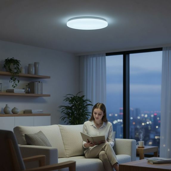 Plafoniera LED Milky White, 13W (Echivalent 75W), Design Soft-Light, Rece