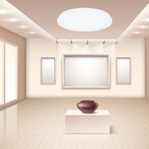 Plafoniera LED Ultra-Slim Rotunda, 12W (Echivalent 75W), Ø25.5cm, Rece