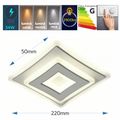 Plafoniera LED Minimalist 34W, 2900lm, 3 Culori de Lumina (CCT), Design Patrat