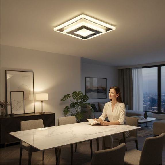 Plafoniera LED Profesionala 56W, 4600 lumeni, Selectie CCT, Format Patrat