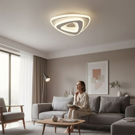 Plafoniera LED Ambientala 48W, Design Subtire, 3 Culori de Lumina Selectabile