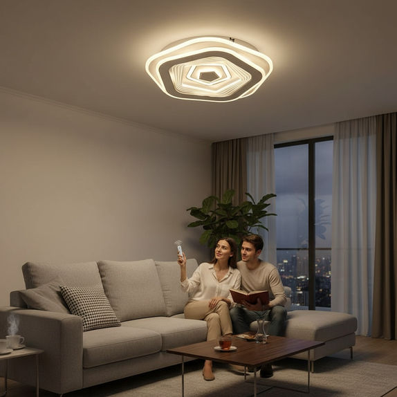 Plafoniera led cu telecomanda 100W 6750LM 3000K/4000K/6500K 400x50mm