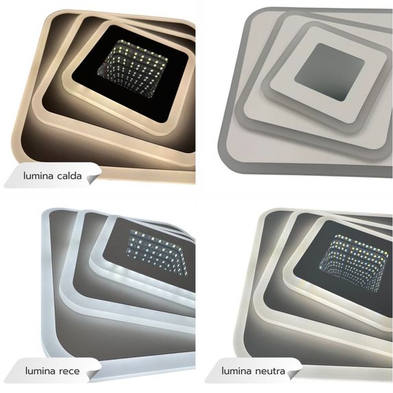 Plafoniera LED Premium 56W, 3850lm, Lumina Reglabila (CCT), Profil Modern