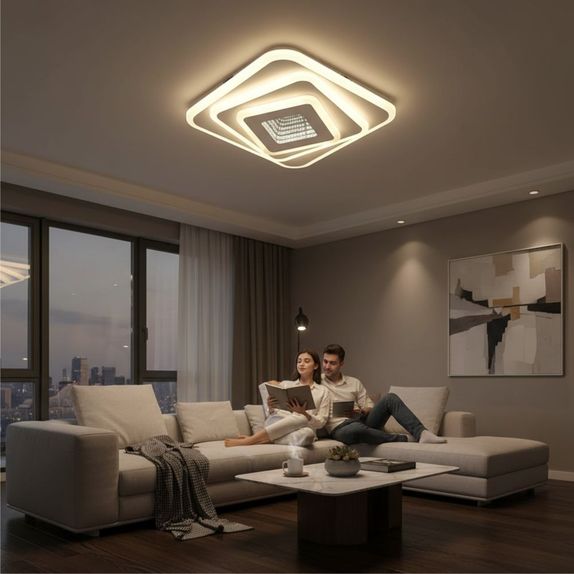 Plafoniera LED Premium 56W, 3850lm, Lumina Reglabila (CCT), Profil Modern