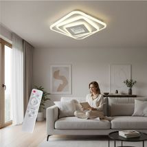 Plafoniera LED 96W cu Telecomanda, 6100lm, CCT (3000K-6500K), Ø40cm