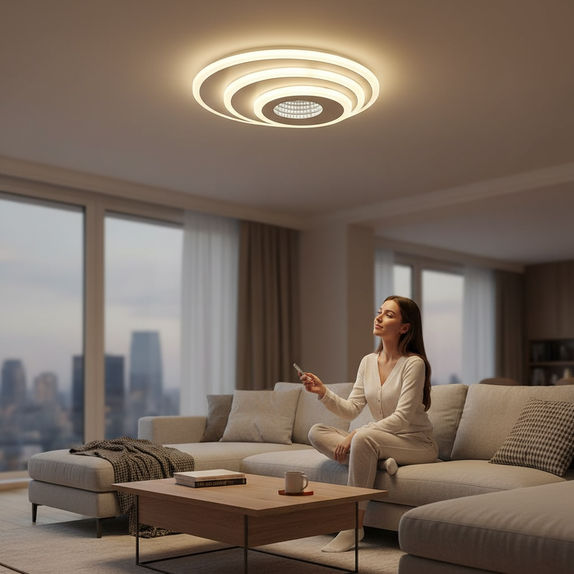Plafoniera Led cu telecomanda 75W 5000lm 3000k/4000k/6500k