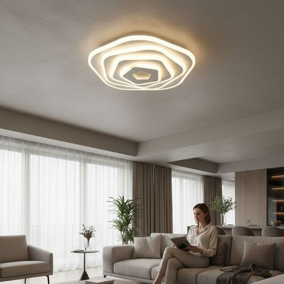 Plafoniera LED High-Lumen 57W, 4200lm, Lumina Reglabila, Design Cubist