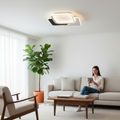 Plafoniera led 3 culori cu telecomanda 88W 500x490x50