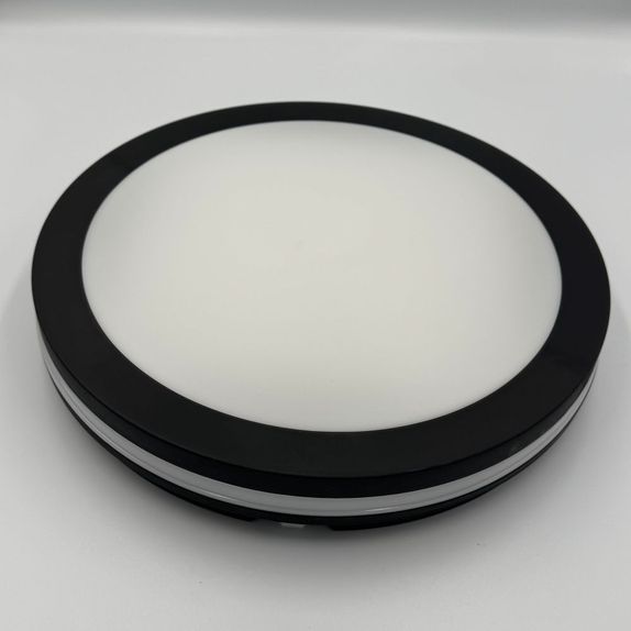 Plafoniera LED IP65 3CCT 3000lm, 300x55mm, IP65, Neagra