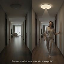 Plafoniera Led cu Senzor de Miscare 12W=75W reglabil, Ø270, 4000K, lumina neutra