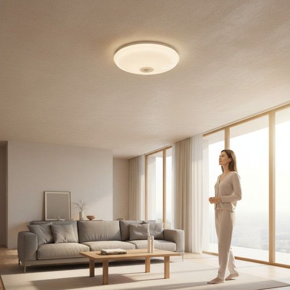 Plafoniera Led cu Senzor de Miscare 12W=75W reglabil, Ø270, 4000K, lumina neutra