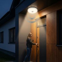 Plafoniera LED cu Senzor de Miscare, 12W (Echivalent 75W), Senzor Reglabil, Ø27cm