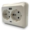 Priza Dubla cu incarcator USB tip C