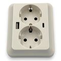 Priza Dubla cu incarcator USB tip C