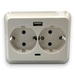 Priza Dubla cu incarcator USB tip C