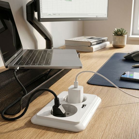 Priza Dubla cu incarcator USB tip C